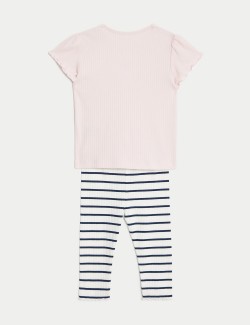 Cotton Rich Striped Outfit (0-3 Yrs)