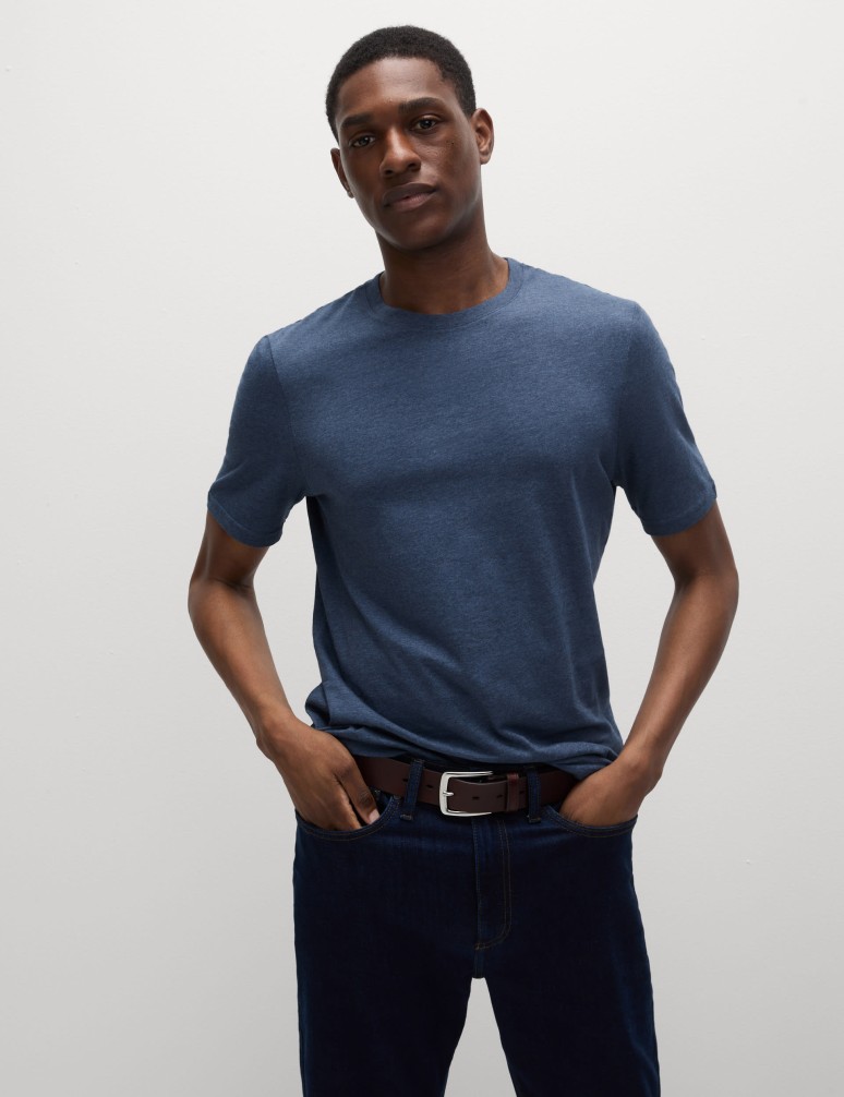 Pure Cotton Crew Neck T-Shirt