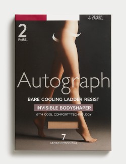 Sada 2 párů průsvitných tvarovacích punčoch, 7 DEN