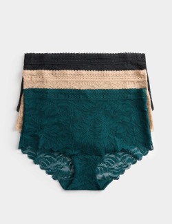 3pk Flexifit™ Lace High Rise Shorts