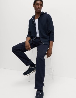 Mikina s kapucí, na zip, s vysokým podílem bavlny