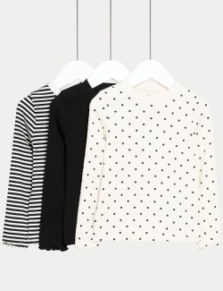 3dílný top s dlouhým rukávem a vysokým podílem bavlny (2–8 let)