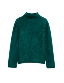 Svetr z čistého česaného kašmíru se stojáčkem