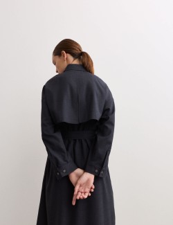 Wool Rich Button Front Midaxi Skater Dress