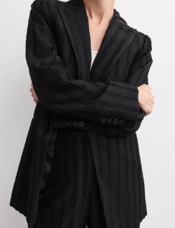 Čistě vlněné sako s texturou na míru