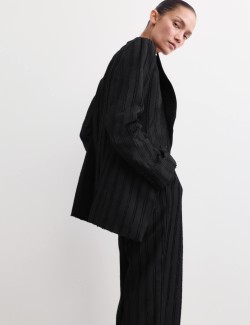 Čistě vlněné sako s texturou na míru