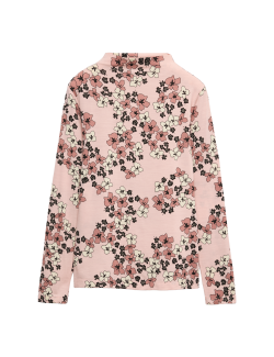 Jersey Wool Elastane Printed Roll Neck