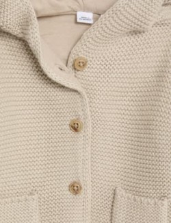 Pure Cotton Hooded Cardigan (7lbs-3 Yrs)