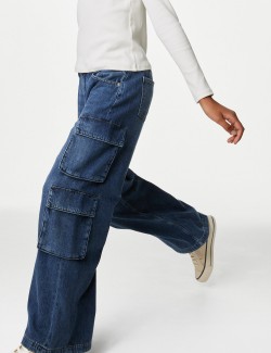 Volné džíny ve stylu 90. let s nízkým pasem (6–16 let)