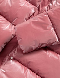 Zateplený dlouhý kabát s kapucí (6–16 let)