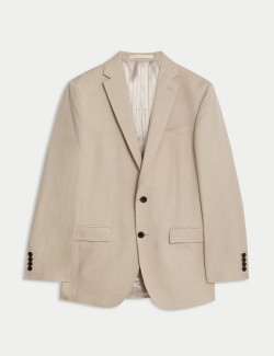 Tailored Fit Linen Blend Suit Jacket