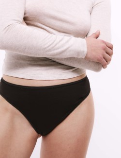 Vysoce střižené kalhotky z čisté bavlny, 5 ks v balení