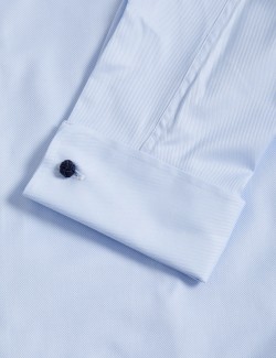 Slim Fit Luxury Cotton Double Cuff Twill Shirt