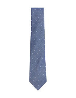Puntíkovaná kravata s vysokým podílem hedvábí