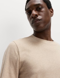 Čistě bavlněné tričko s dlouhým rukávem, měkké na dotek