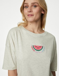 Cotton Rich Watermelon Print Pyjama Set