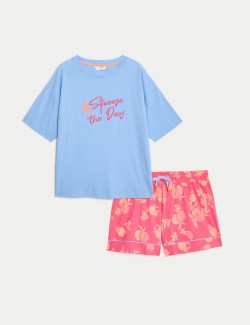 Pure Cotton Squeeze The Day Shortie Set