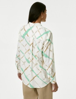 Printed Collared Blouse