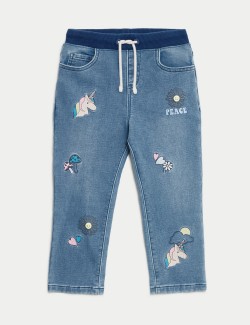 Regular Cotton Rich Unicorn Jeans (2-8 Yrs)