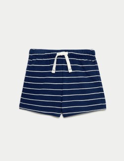 3pk Pure Cotton Striped Shorts (0-3 yrs)