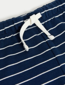 Pruhované šortky z čisté bavlny, 3 ks (0–3 roky)