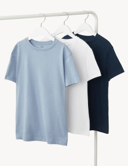 Tričko z čisté bavlny, 3 ks v balení (6–16 let)