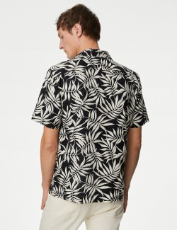 Košile ze směsi lnu s havajským potiskem, snadné žehlení