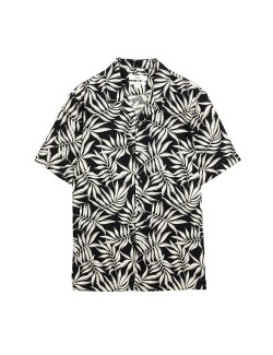 Košile ze směsi lnu s havajským potiskem, snadné žehlení