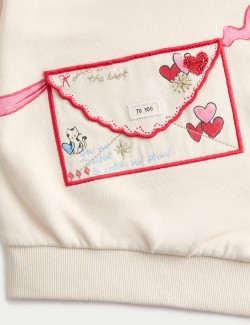 Mikina s překládaným výstřihem a vysokým obsahem bavlny (2–8 let)