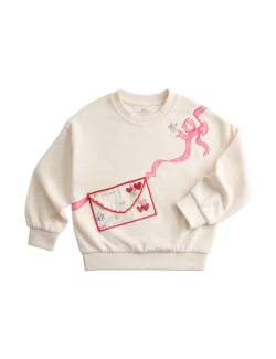 Mikina s překládaným výstřihem a vysokým obsahem bavlny (2–8 let)