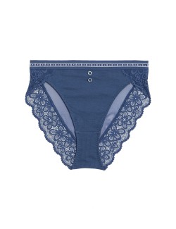 Ebba Ribbed High Waisted High Leg Knickers