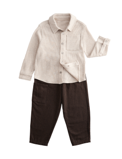 2pc Cotton Rich Shirt & Trousers Outfit (2-8 Yrs)