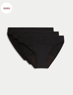 Vysoce savé menstruační bikinové kalhotky, 3 ks