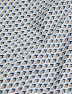 Polotriko s geometrickým potiskem, ze 100% bavlny