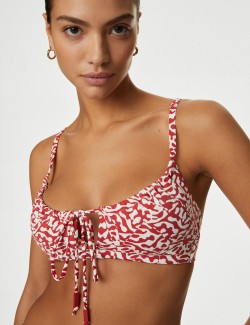 Floral Padded Bandeau Bikini Top