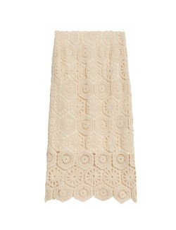 Pletená pouzdrová midi sukně s vysokým podílem bavlny