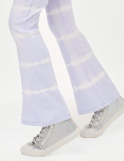 Legíny s rozšířenými nohavicemi a vysokým podílem bavlny (6–16 let)