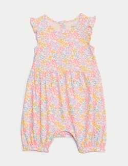 Pure Cotton Ditsy Floral Romper (0-3 Yrs)