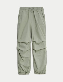 Pure Cotton Drawstring Parachute Trousers