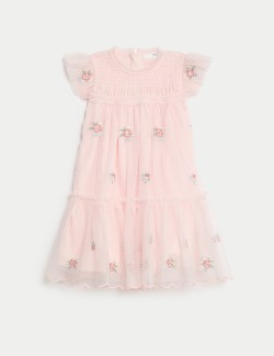 Floral Embroidery Dress (2-7 Years)