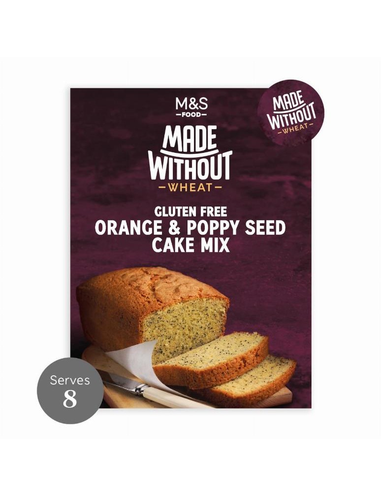 Směs pro přípravu bezlepkového piškotového srnčího hřbetu s pomerančovou příchutí a s mákem