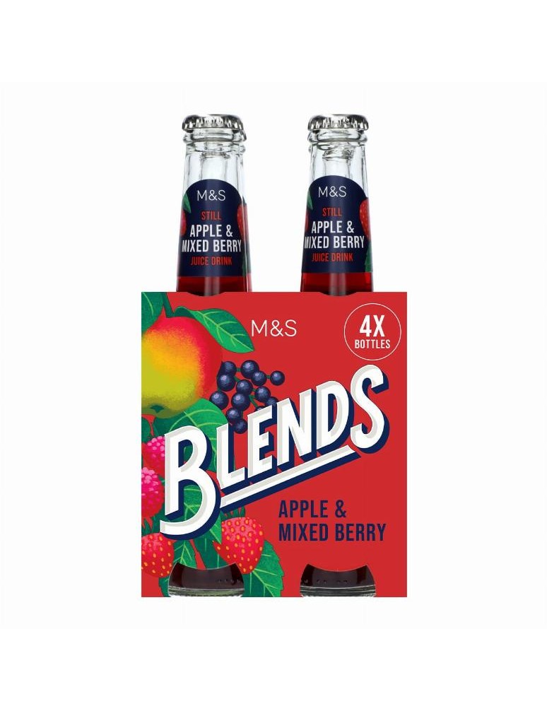 Nealkoholický neperlivý nápoj ochucený šťávou z jablek z koncentrátu,jahodovou šťávou,šťávou z černého rybízu a malinovou šťávou