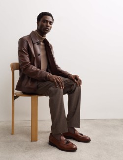 Italian Wool Flannel Puppytooth Trousers