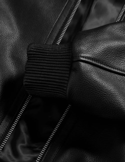 Leather Harrington Jacket