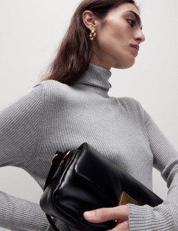 Ribbed Roll Neck Jumper