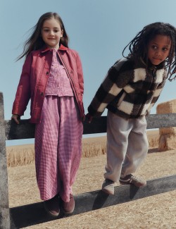 2pc Pure Cotton Checked Top & Bottom Outfit (2-8 Yrs)