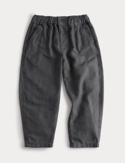 Pure Cotton Micro Check Trousers (2-8 Yrs)