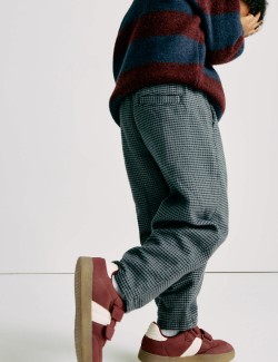 Pure Cotton Micro Check Trousers (2-8 Yrs)