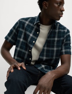 Regular Fit Pure Cotton Check Shirt