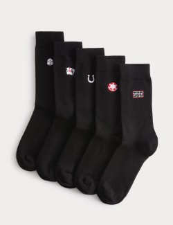 5pk Cool & Fresh™ Casino Cotton Rich Socks